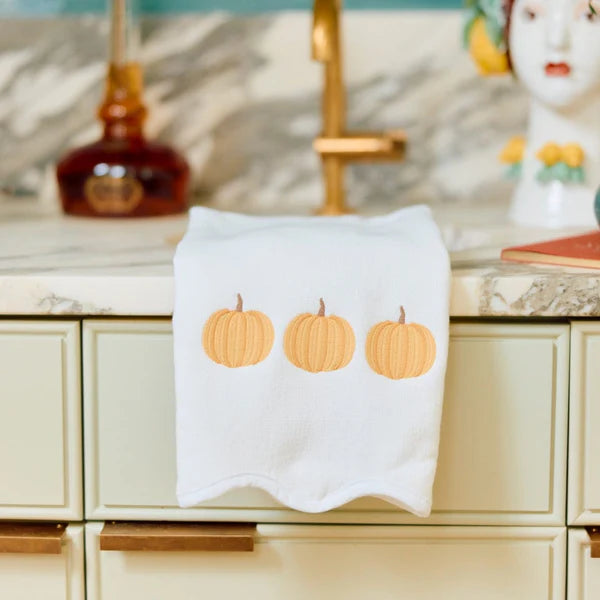 Scallop Powder Bath Towels- Pumpkin