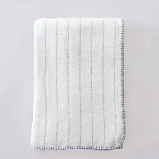 Throw Blanket-Sky Herringbone