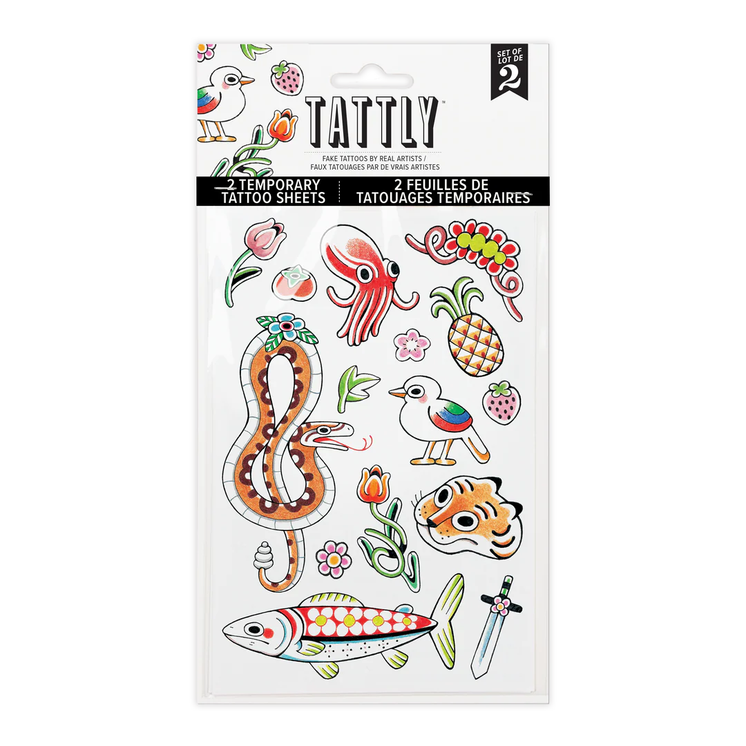 Menagerie Flash Tattoo Sheet- Set of 2