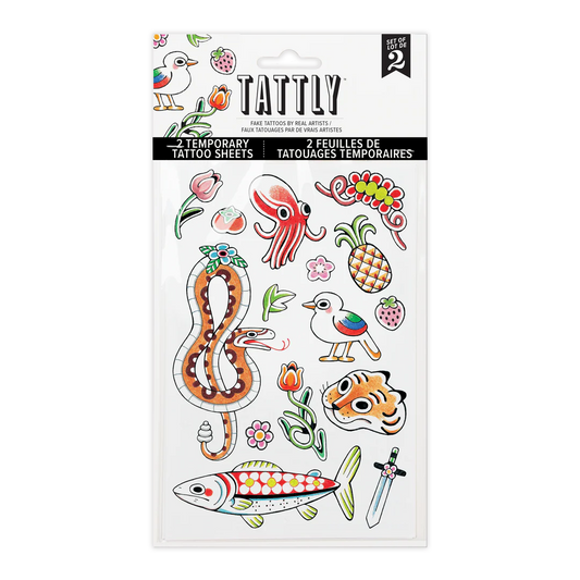Menagerie Flash Tattoo Sheet- Set of 2