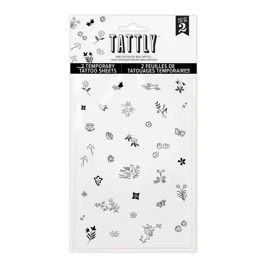 Tiny Nature Tattoo Sheet- Set of 2