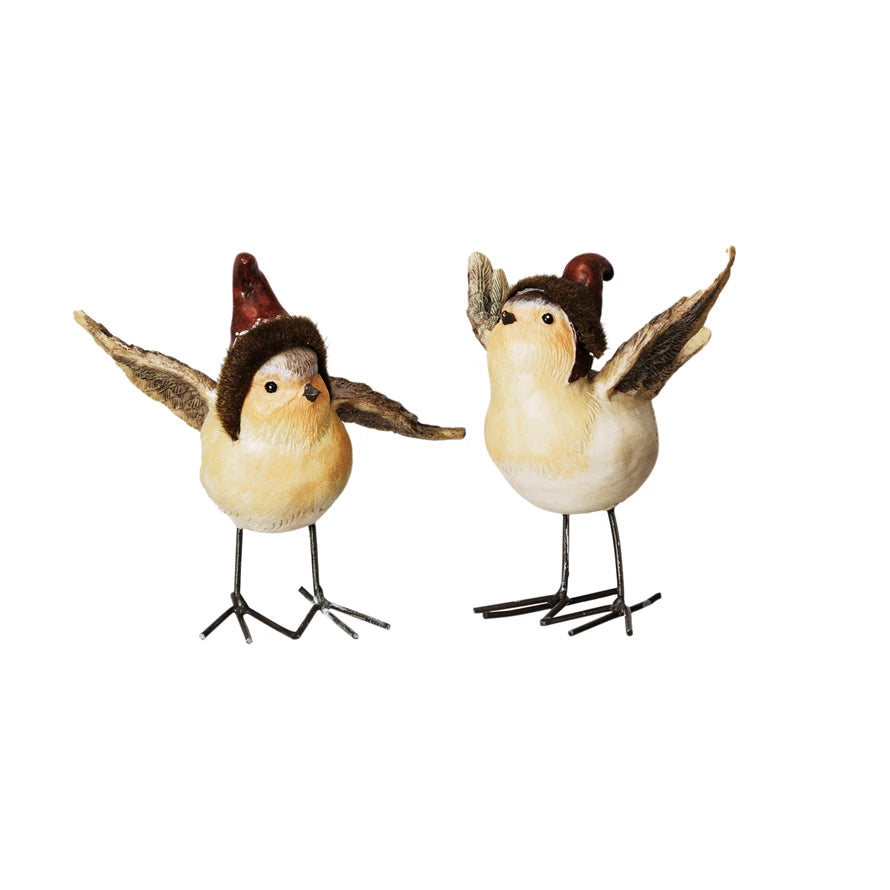 Resin Robin w/ Hat, 2 Styles