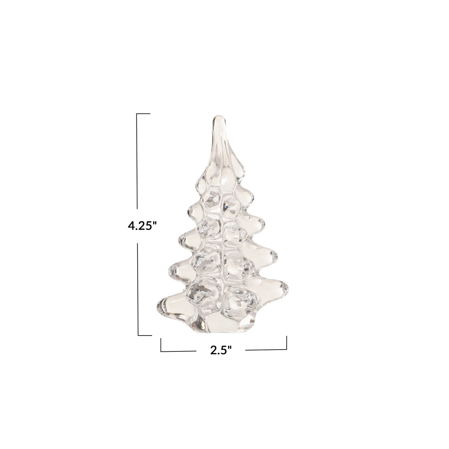 Glass Christmas Tree, Clear-Small