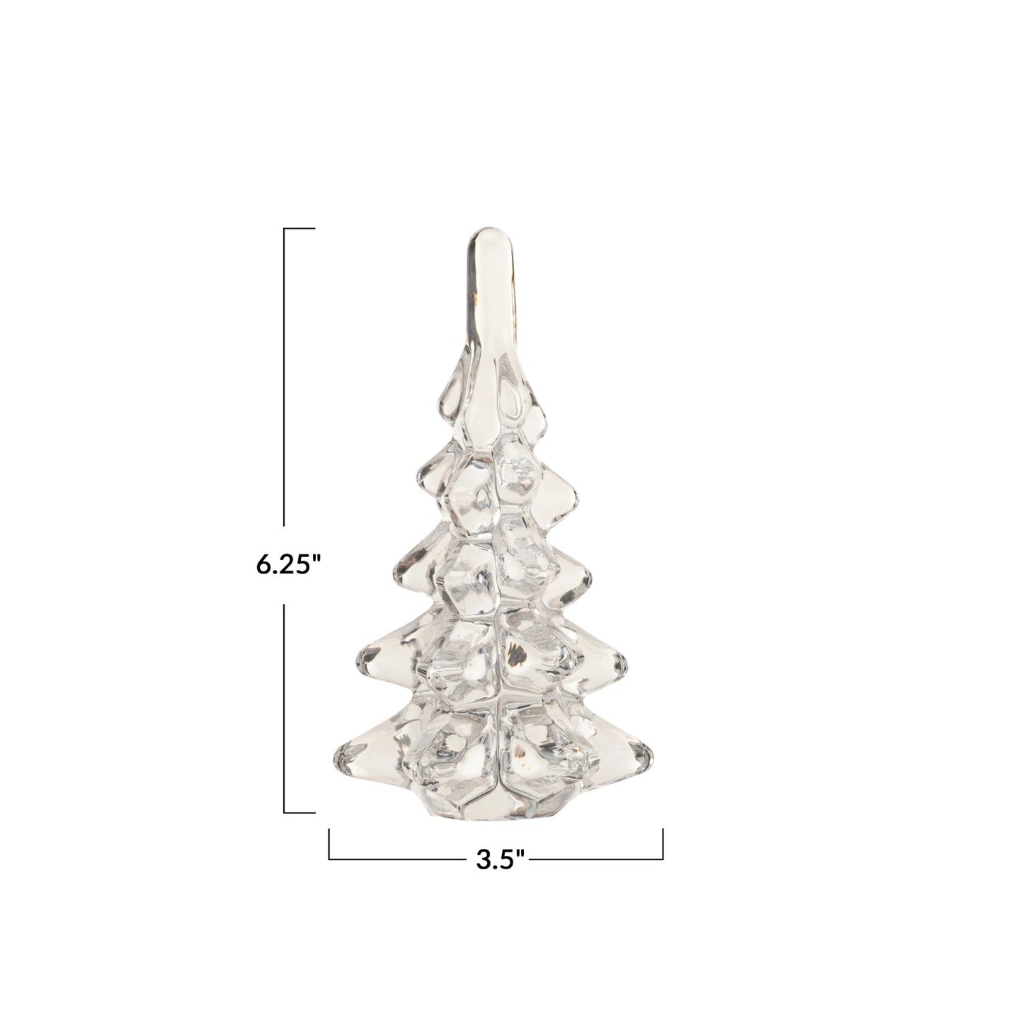 Glass Christmas Tree, Clear-Large