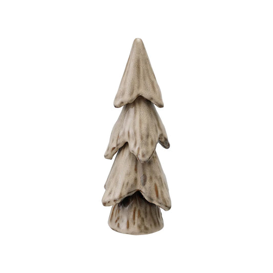 Stoneware Tree, Reactive Glaze, Cream Color (Each One Will Vary)-Large