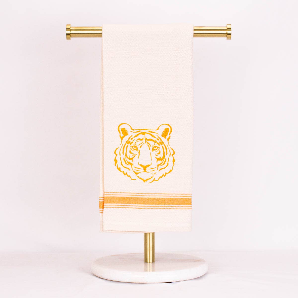 Tiger Hand Towel- Cream/Orange