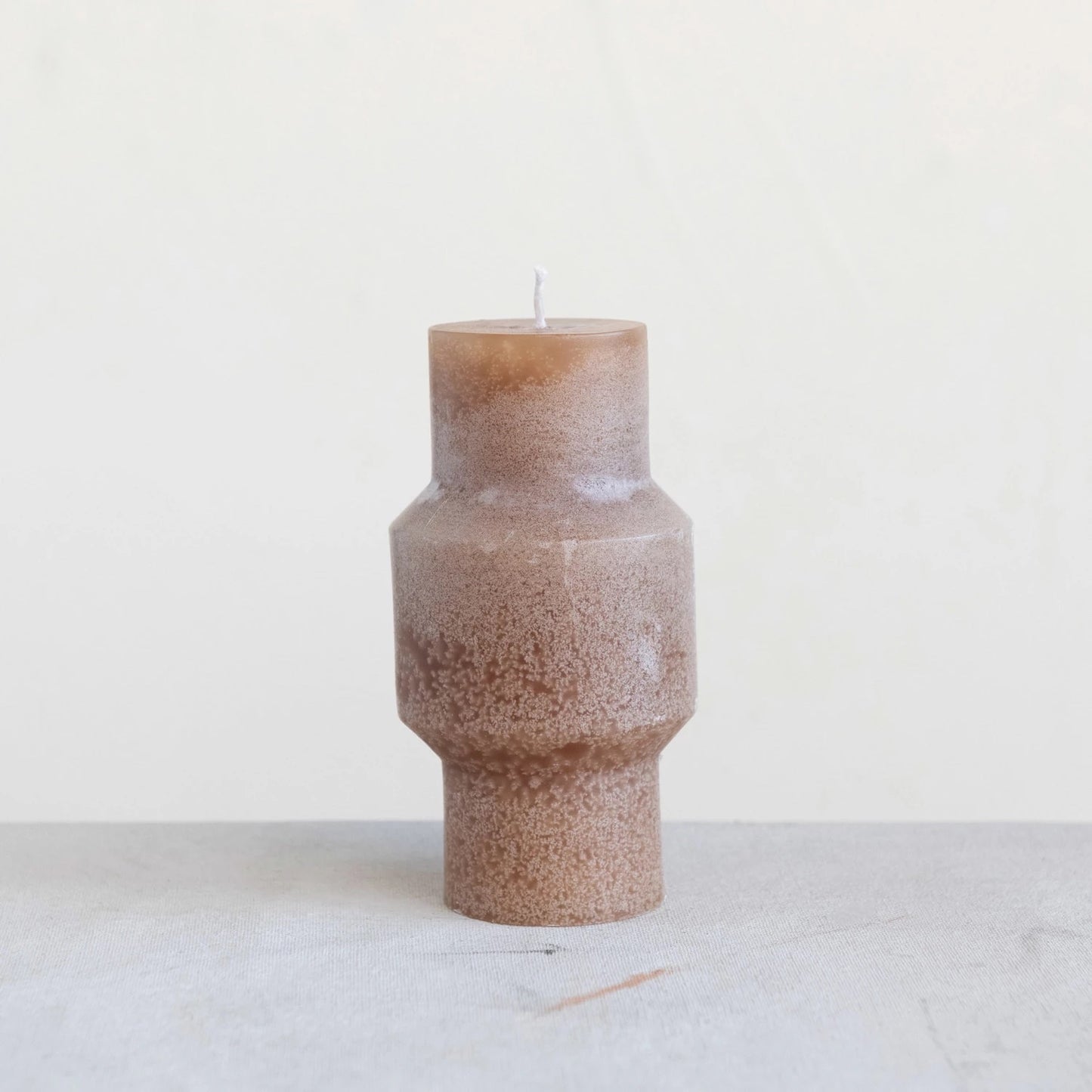 Unscented Totem Pillar Candle-Brown