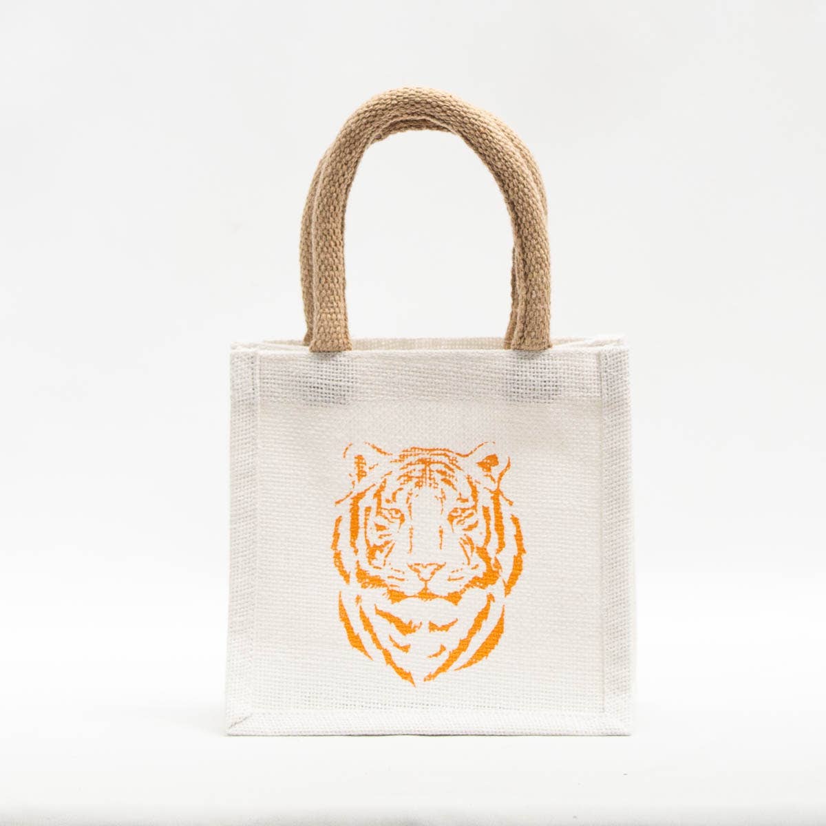 Tiger Petite Gift Tote- White/Orange