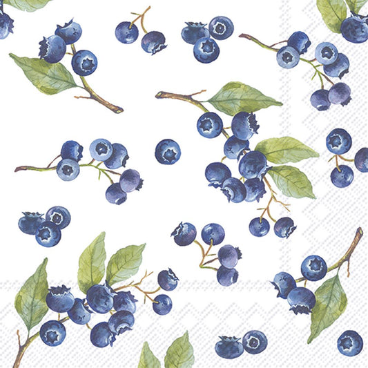 Paper Cocktail Napkins Pack- Blueberries